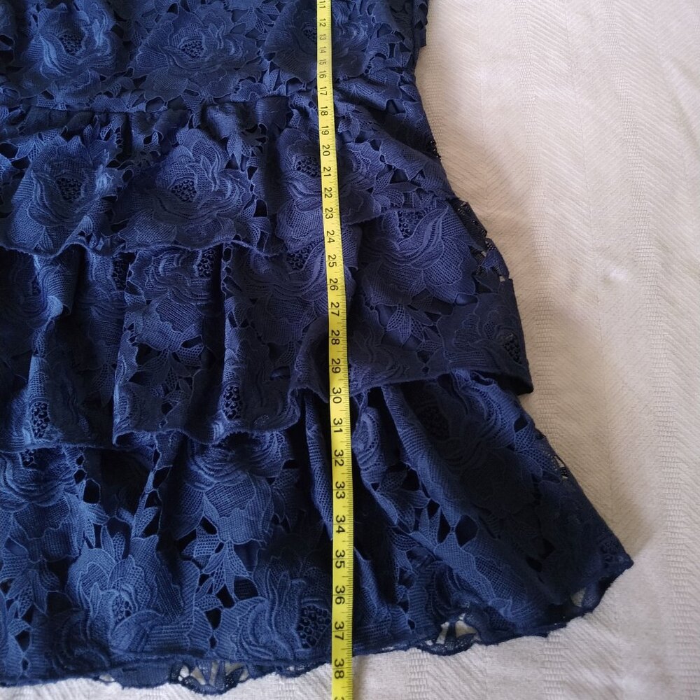 NWT! Layered with love Dress! ONLY $49! RETAIL $158! Chic Blue Floral Lace Sz 1X - Picture 6 of 7